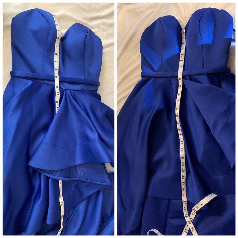 Terani Couture glamour blue high low formal prom dress (see description) - Picture 9 of 15
